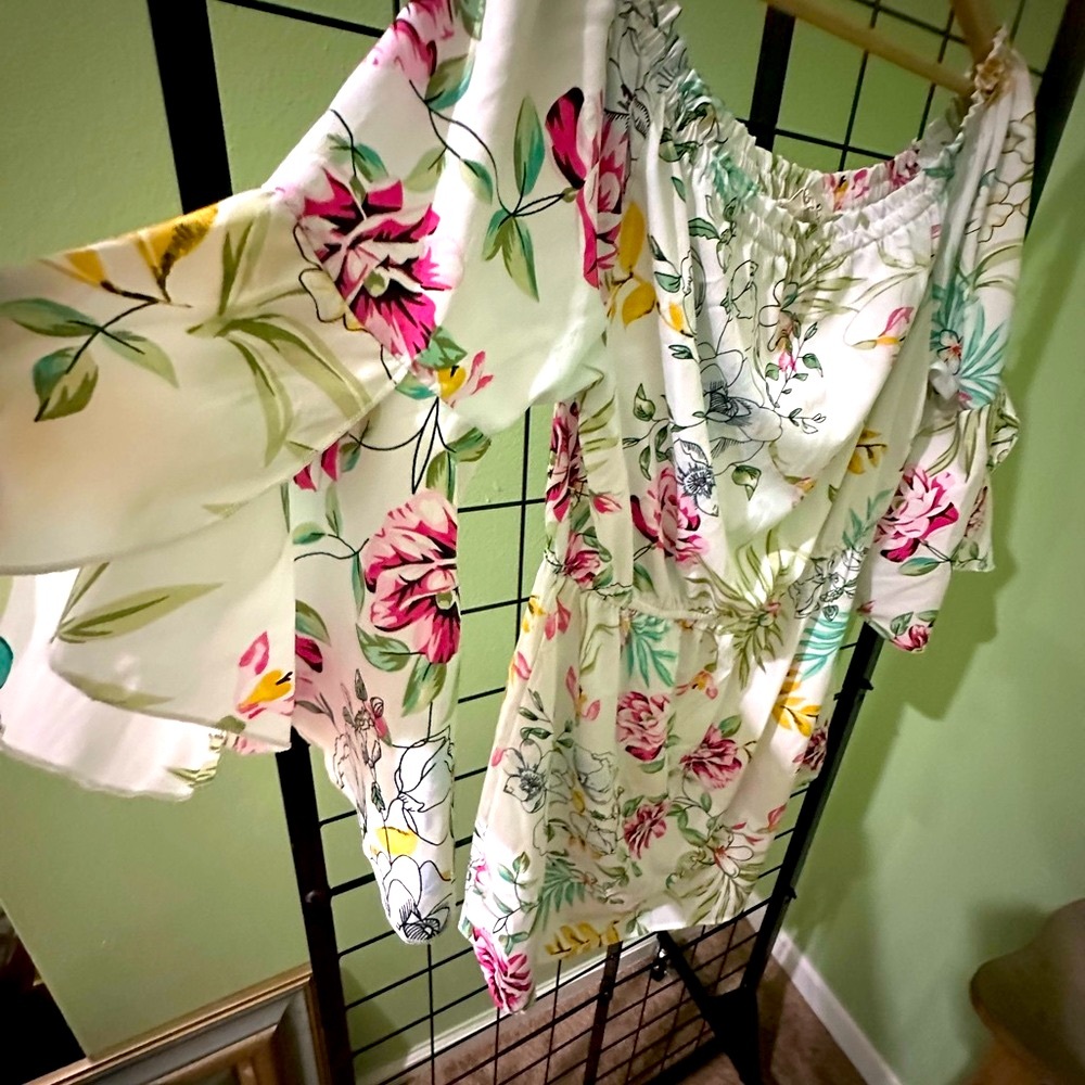 🌟BLUSH🌟 Floral Off-Shoulder Women's Mini Dress
